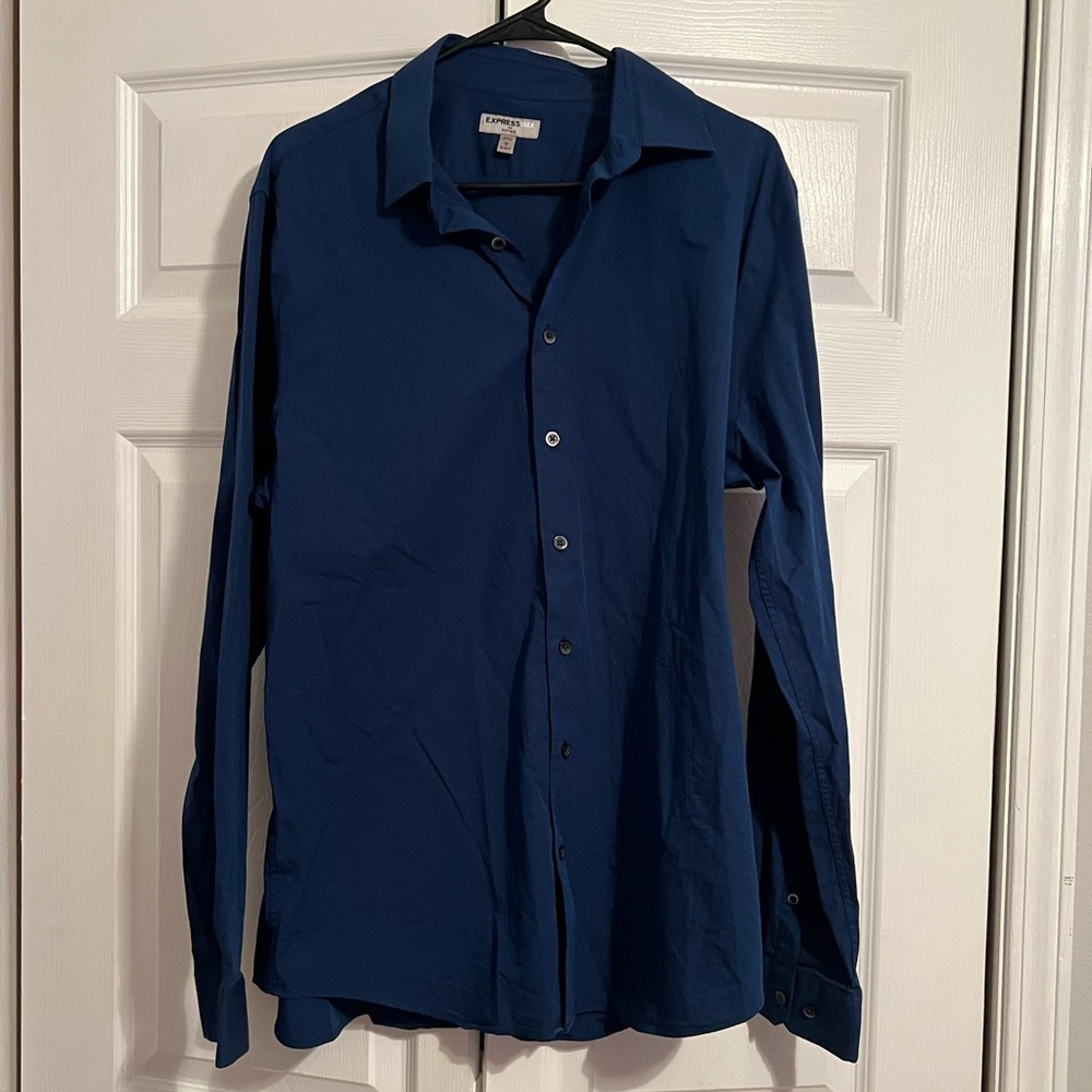 Express Fitted Dress Shirt Size Large